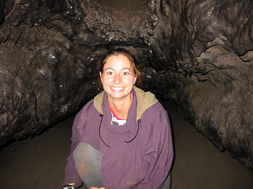 Carol at Ape Caves